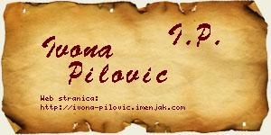 Ivona Pilović vizit kartica
